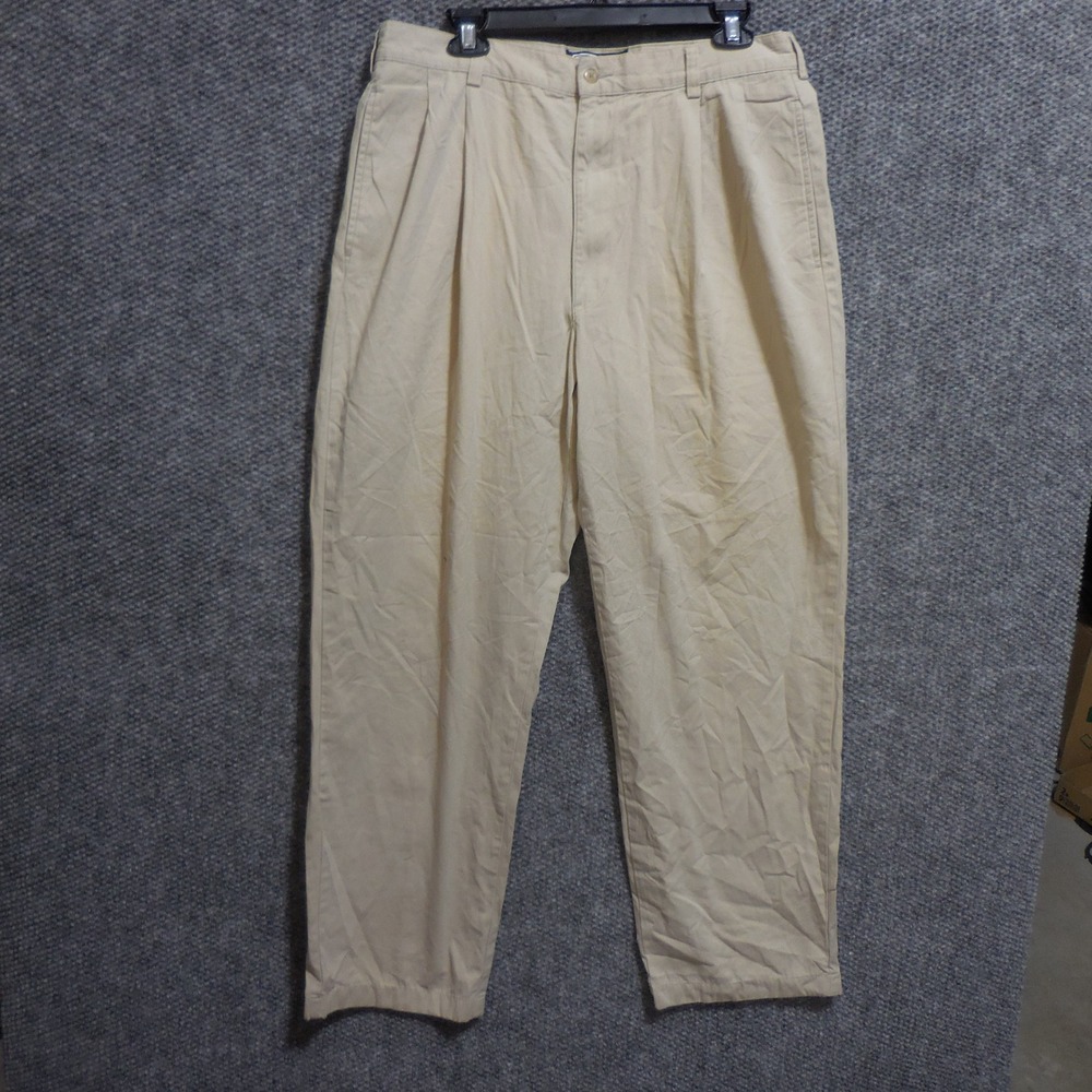 Polo Ralph Lauren Mens Pleated Chino Pants Khaki Tan 35x32 Cotton 4828962BAI